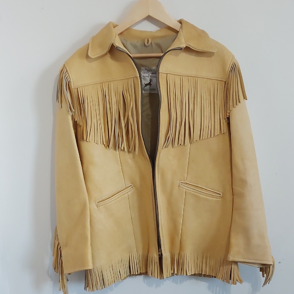 Vintage Uber Glove Company Buckskin Fringe Jacket